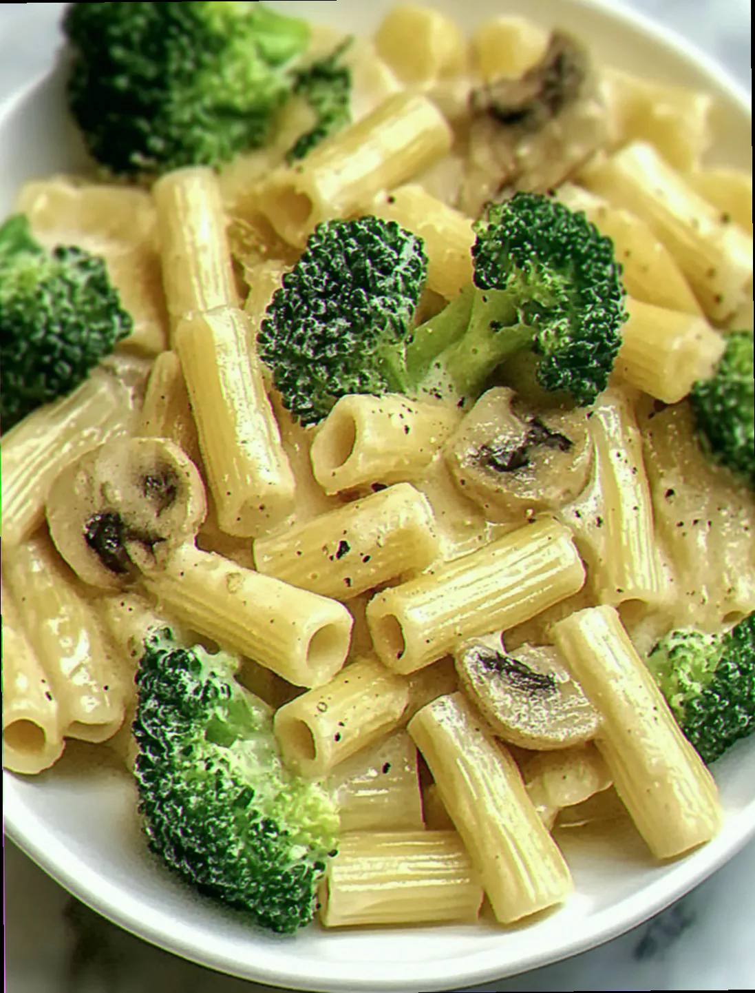 Sund brokoli pasta serveret