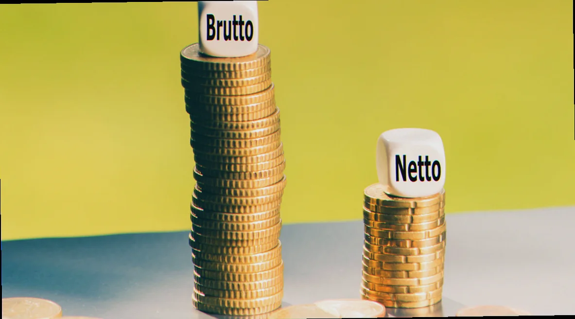 Brutto betydning illustration