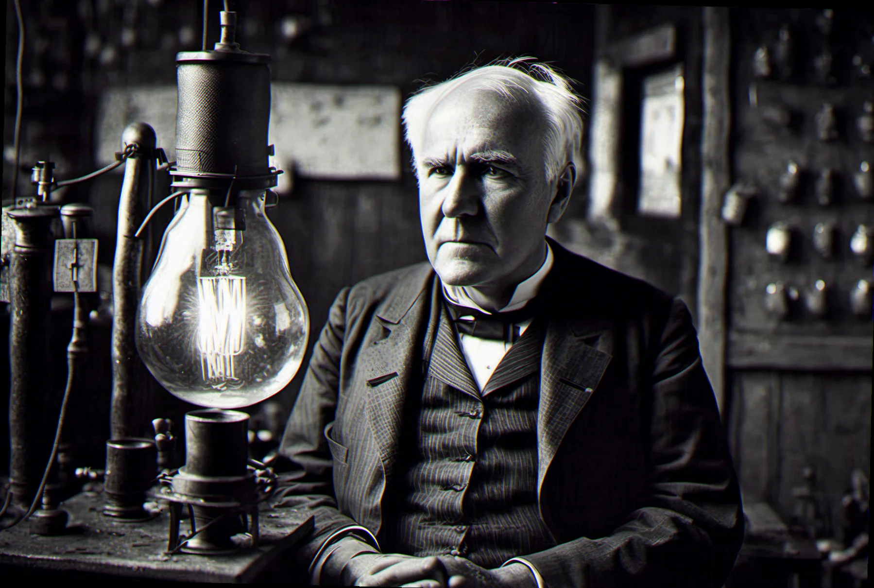 Edison med glødepære