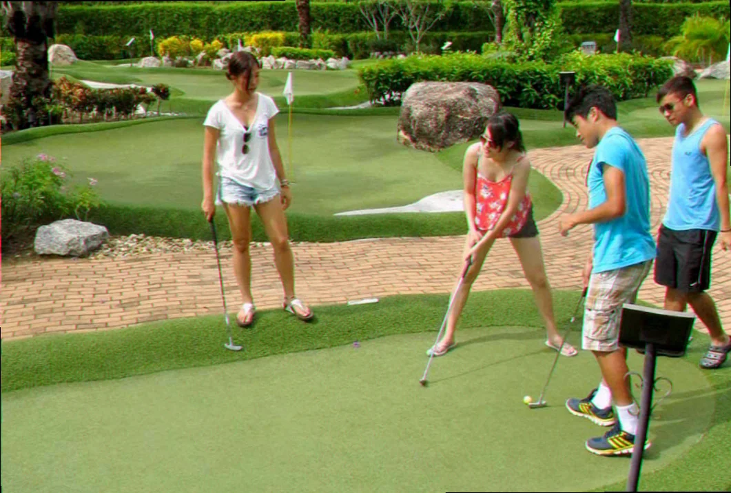 Familie der nyder minigolf