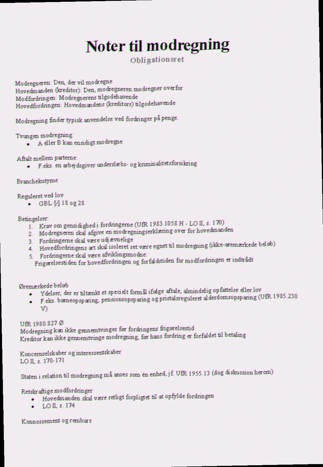 Beregning af modregning i fleksydelse.