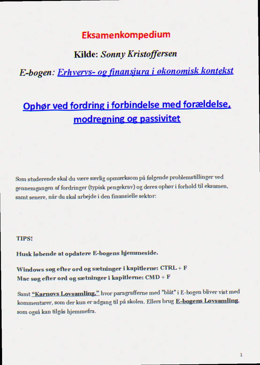 Lovgivning om modregning i fleksydelse.